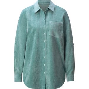 Dames Longline blouse in salie