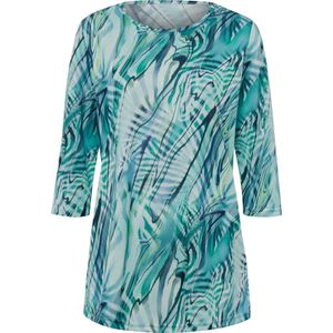 Longshirt - Aquamarijn/Smaragd - 100% Polyester - Gedessineerd