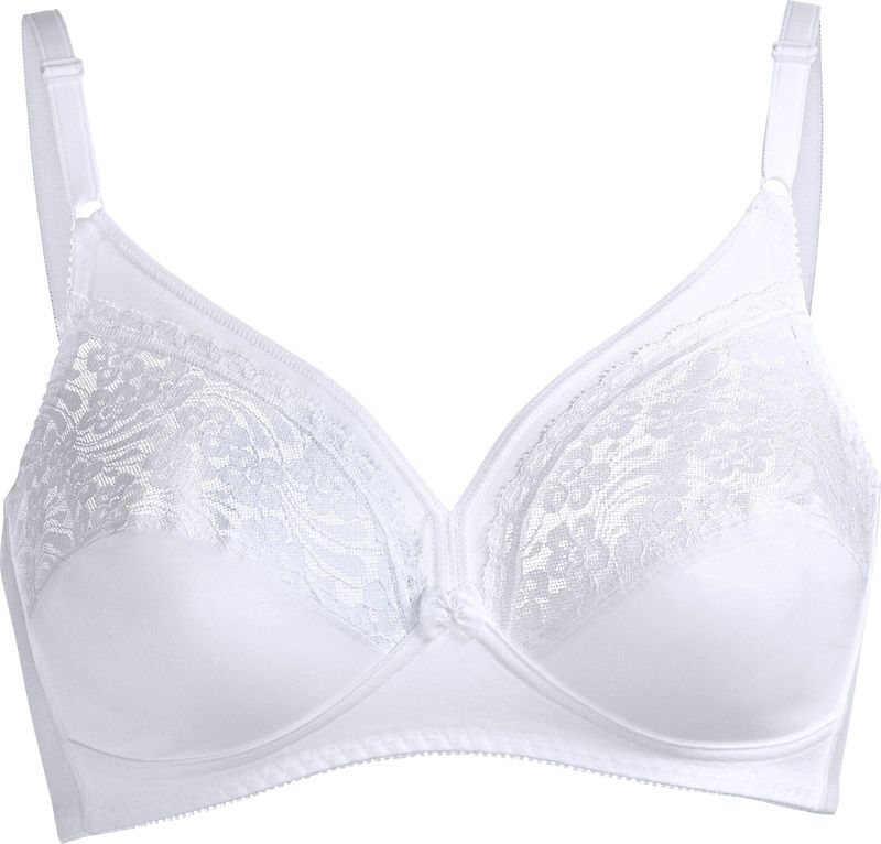 Bralette - Wit - 33% Polyamide, 31% Katoen, 26% Polyester, 10% Elastaan