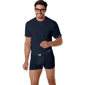 Heren Broek in marine + staalblauw