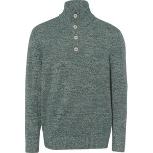 Heren Pullover met lange mouwen in petrol gemêleerd