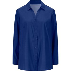 Dames Longline blouse in koningsblauw