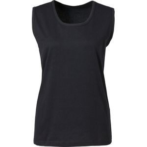 Zwart - Tanktop - 100% Katoen - Mouwloos