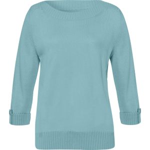 Pullover met 3/4-mouwen in aqua