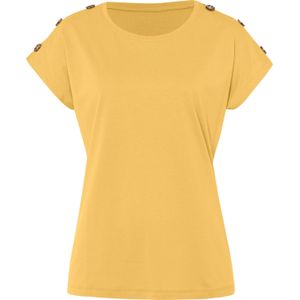 Dames Shirt met korte mouwen in geel