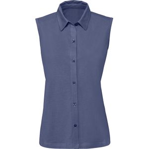 Dames Blousetop in jeansblauw