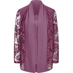 Blouse - Violet - 100% Polyester - Lange Mouwen - Sjaalkraag