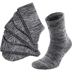 Dames Sokken in grijs/zwart gemêleerd
