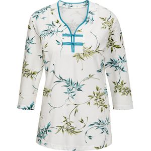 Dames Pyjama in petrol geprint