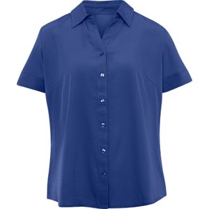 Dames Overhemdblouse in koningsblauw