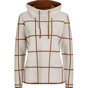 Dames Pullover van jacquard in champagne/cognac gedessineerd