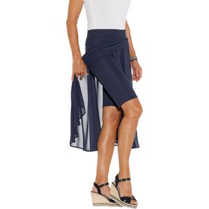 Rok met Geïntegreerde Broek - Asymmetrische Wikkellook - Zwart - Gerecycled Polyester
