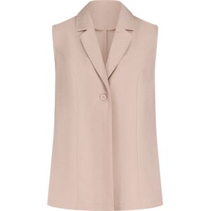 Dames Gilet - Poudre Gemêleerd - Licht Getailleerd Model