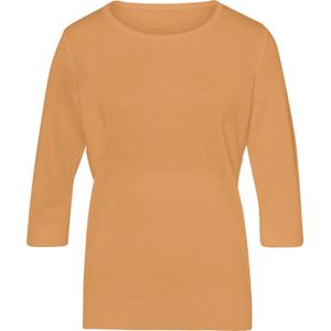 Dames Pullover met ronde hals in apricot