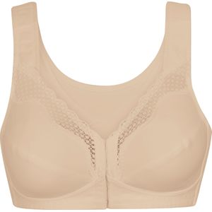 Dames Beha zonder beugel met voorsluiting in ivoorkleur