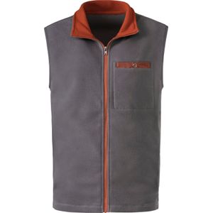 Antraciet - Vest - 100% Polyester - Ritssluiting - Mouwloos - Staande Kraag
