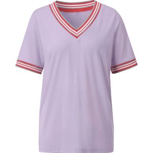 Dames Shirt met korte mouwen in lila/grapefruit