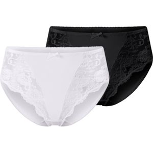 Slips - Wit/Zwart - 85% Polyamide, 15% Elastaan