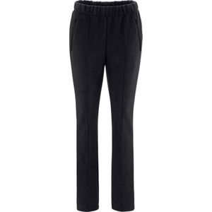 Comfortbroek - Imitatie-Suède - Zwart - Elastan - Met Ritszakken