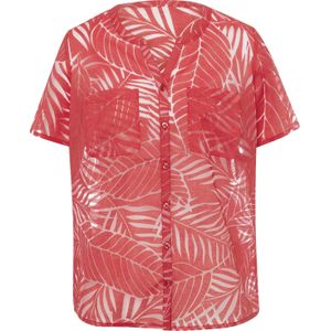 Dames Blouse met korte mouwen in rood