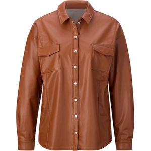 Dames Overhemdblouse in cognac