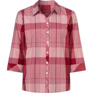 Dames Geruite blouse in rood/wit geruit