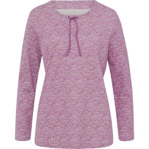 Classic Basics - Shirt - Violet/Ecru gedessineerd - Lange Mouwen - 100% Katoen