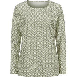 Riet/Ecru - Longsleeve - 100% Katoen - Gedessineerd