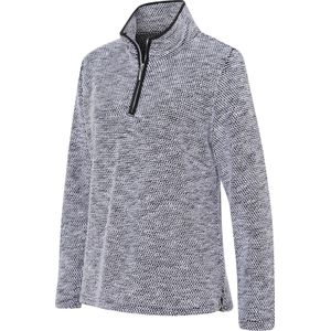 Dames Shirt met lange mouwen in ecru/zwart gedessineerd