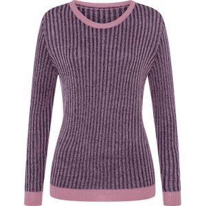 Dames Pullover met lange mouwen in marine/oudroze