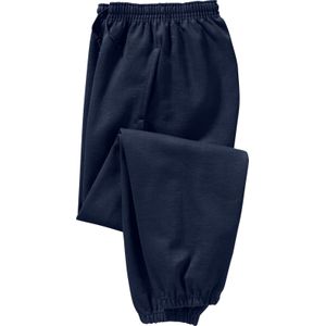 Donkerblauwe Sportbroek - Elastische Band - 80% Katoen - Machinewas