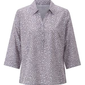 Blouse - Grijs/Wit Gedessineerd - 100% Polyester