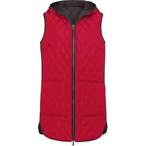 Gilet - Rood/Zwart - 100% Polyester - Met Capuchon