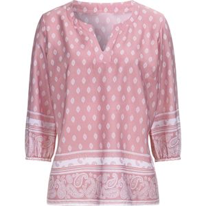 Dames Tuniek in hortensia/ecru bedrukt