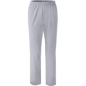 Dames Pyjamabroek in grijs gemêleerd + wit