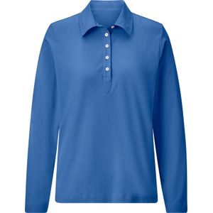 Dames Poloshirt met lange mouwen in blauw