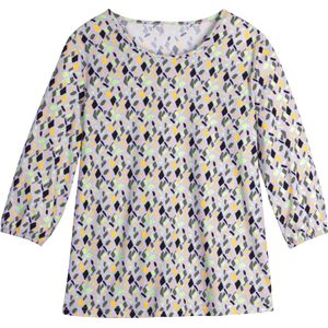 Classic Basics - Shirt - Lila/Reseda Gedessineerd - 3/4 Mouwen