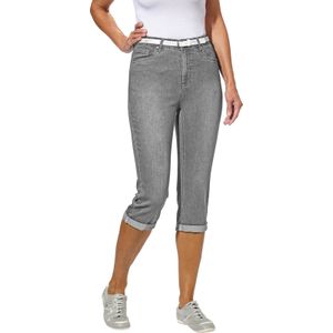 Dames Capribroek in grey denim