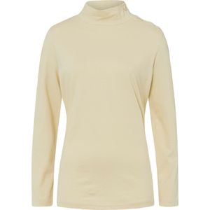 Dames Shirt met opstaande kraag in zand