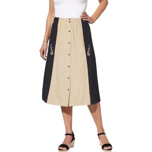 Dames Folklorerok in zand/zwart