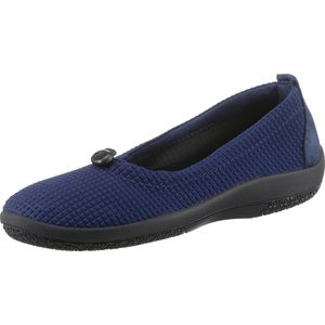 Classic - Ballerina's - Marine - Zonder Sluiting - Breed Schoenwijdte