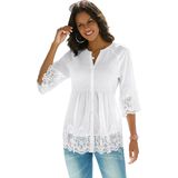 Dames Kanten blouse in wolwit