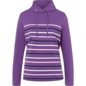 Dames Colshirt in lila/roze gestreept