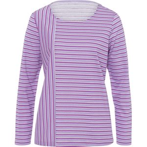 Dames Shirt met lange mouwen in lavendel/lila bedrukt