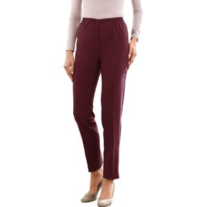 Dames Broek met persplooien in bordeaux