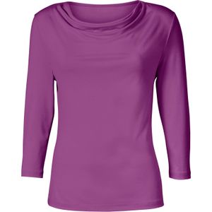 Dames Shirt met cascadehals in violet