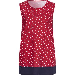 Dames Longtop in rood/wit geprint