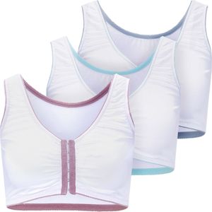 wäschepur - Bustier - Set van 3 - Contrastkleurige Afwerking - Comfortabele Single-Jersey