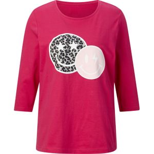 Dames Shirt met 3/4-mouw in roze/ecru