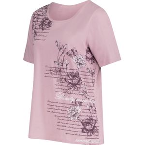 Dames shirt met korte mouwen in roze geprint